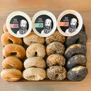 Bagel & Cream Cheese Platter - 20 Bagels, 3 Spreads