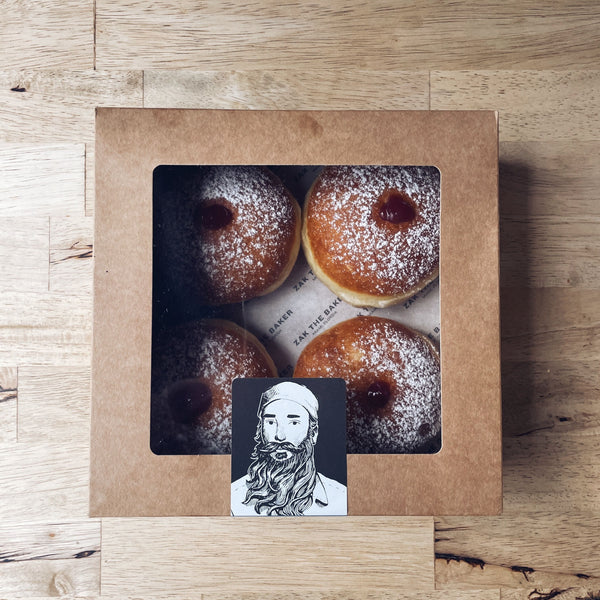 Strawberry Donut Box, 4 Pack